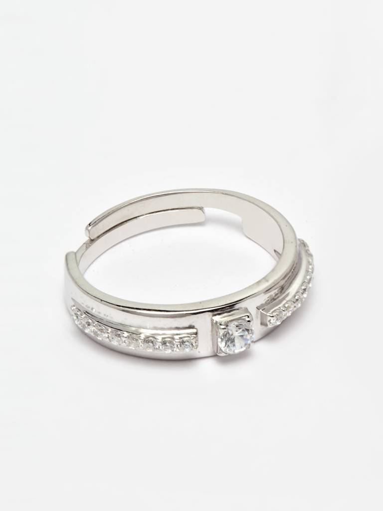Pure 925 Sterling Silver Nario Adjustable Ring Gift For Women And Girls : CSCPLR8_F