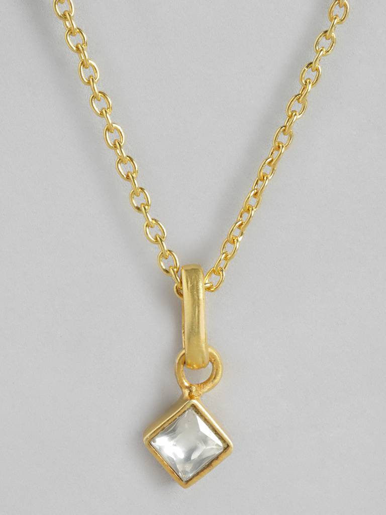 This Minimal Design Is Made In 92.5 Silver. The Sparkling, Kundan Stone Necklace Is A Timeless Classic That Will Never G