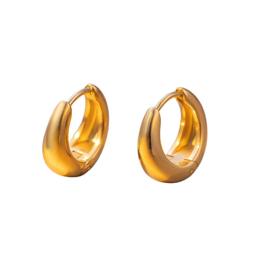 Minimalist Huggie Hoops : ER_SS_Plnring_gld