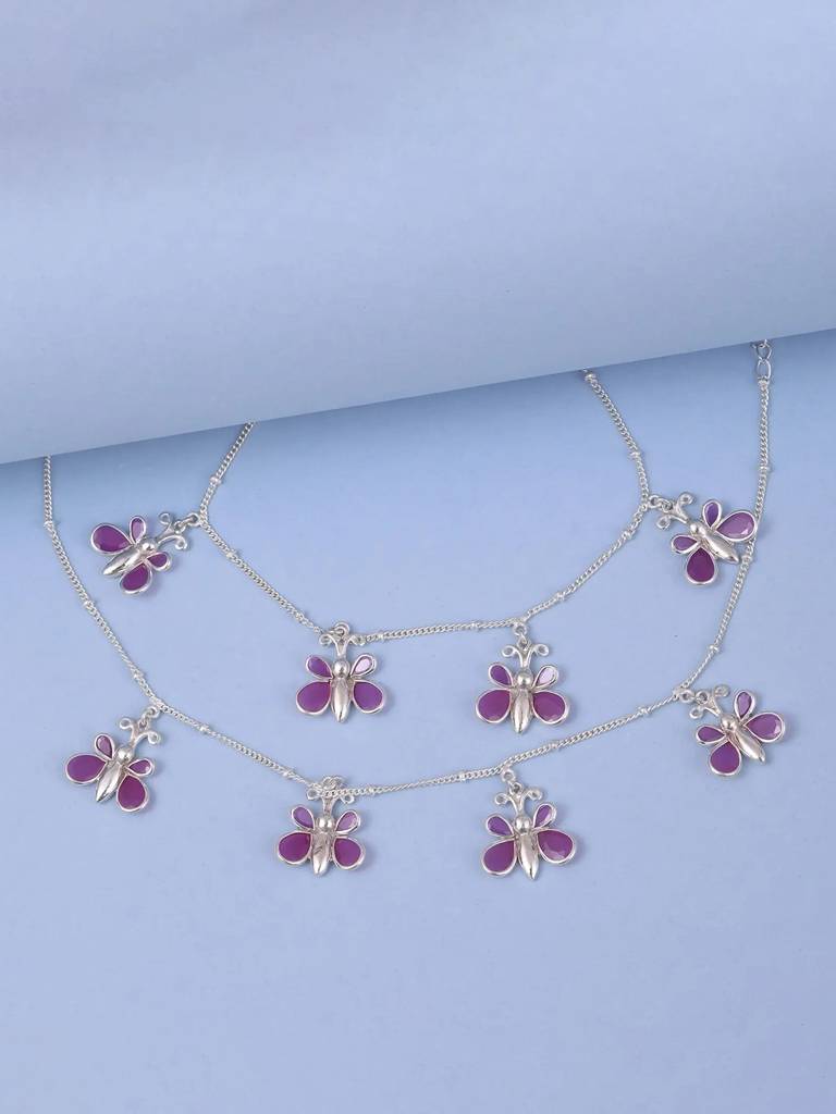 Silver Butterfly Anklet : U080SG015LA0307