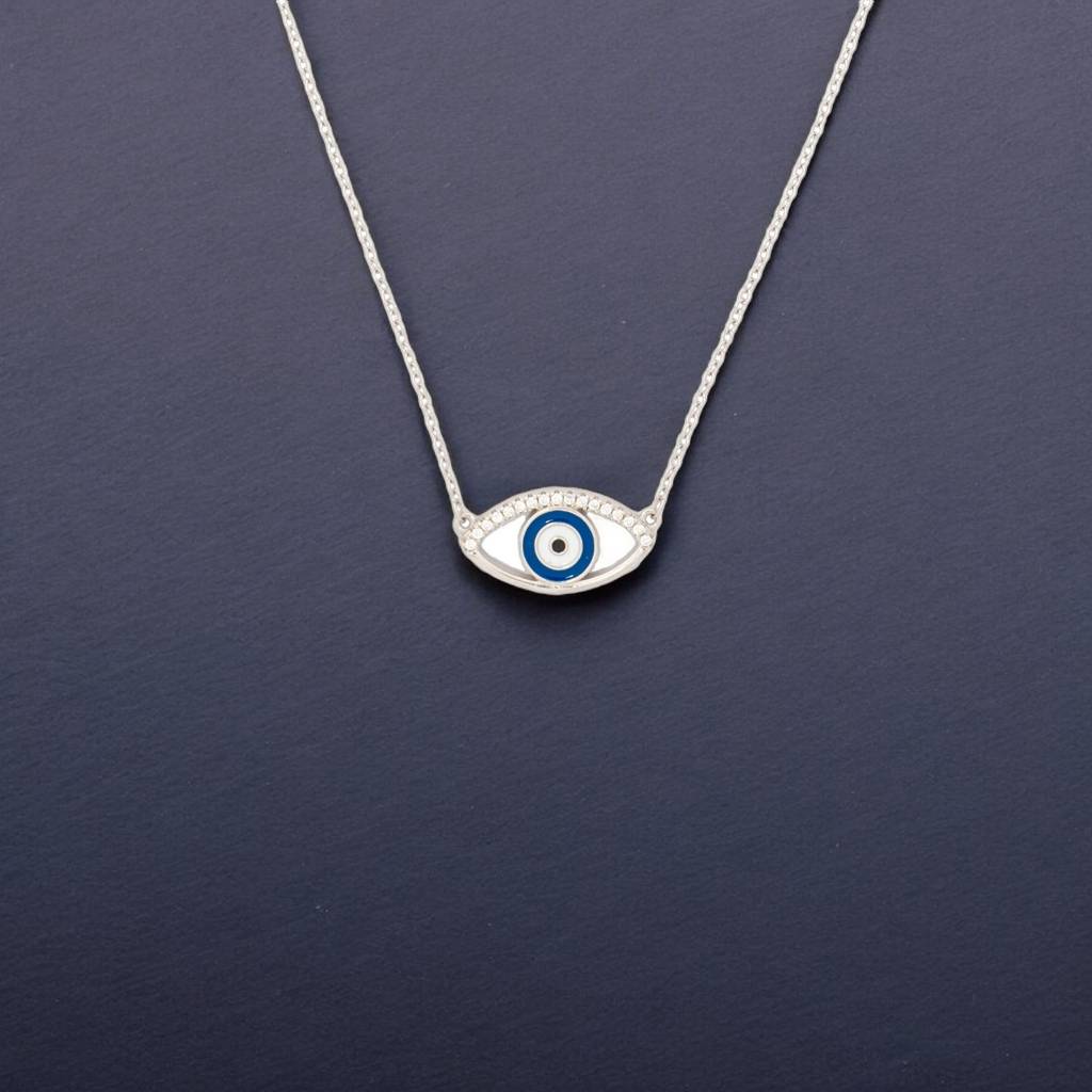 925 Silver Evil Eye Necklace : HP-NK-PSS-07