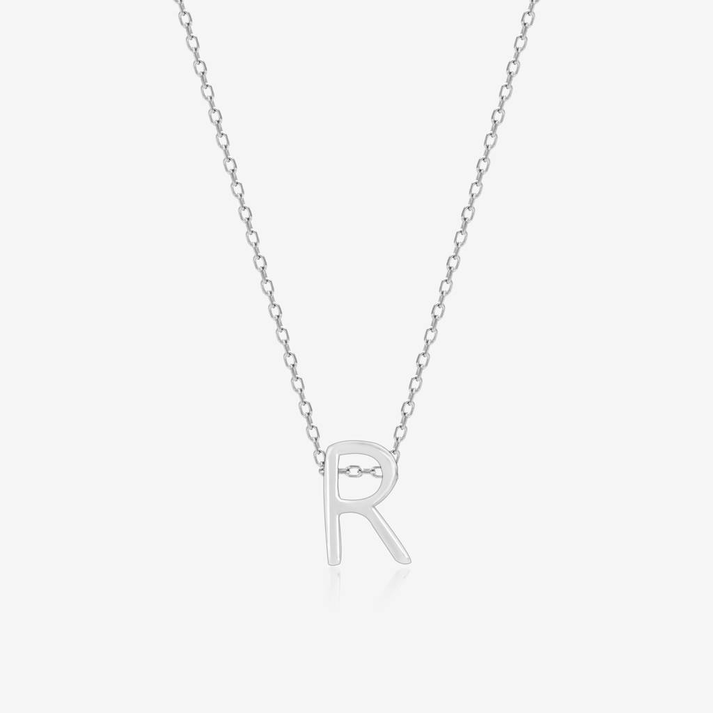Radiant R Initial Necklace : IIN179