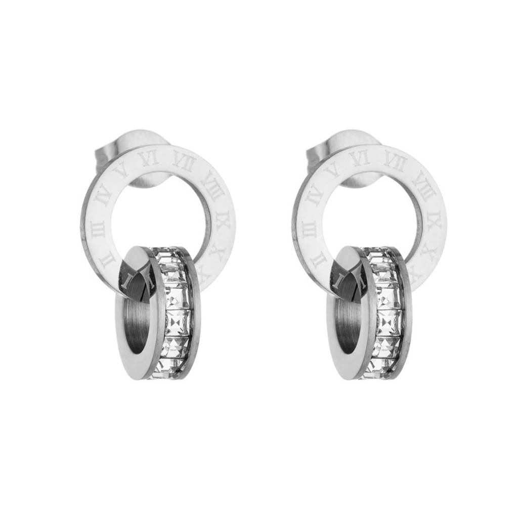 Roman Number Stud Earring : ER_SS_RomanNum_slvr