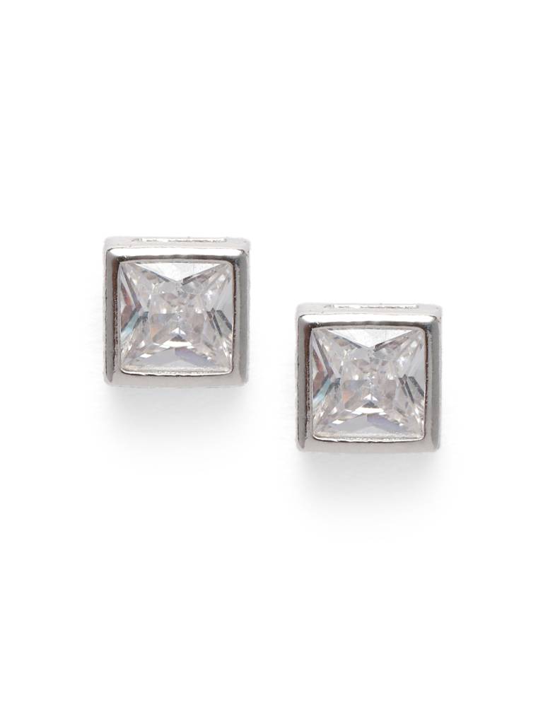 925 Sterling Silver Tops Square Bezel : AVER10007