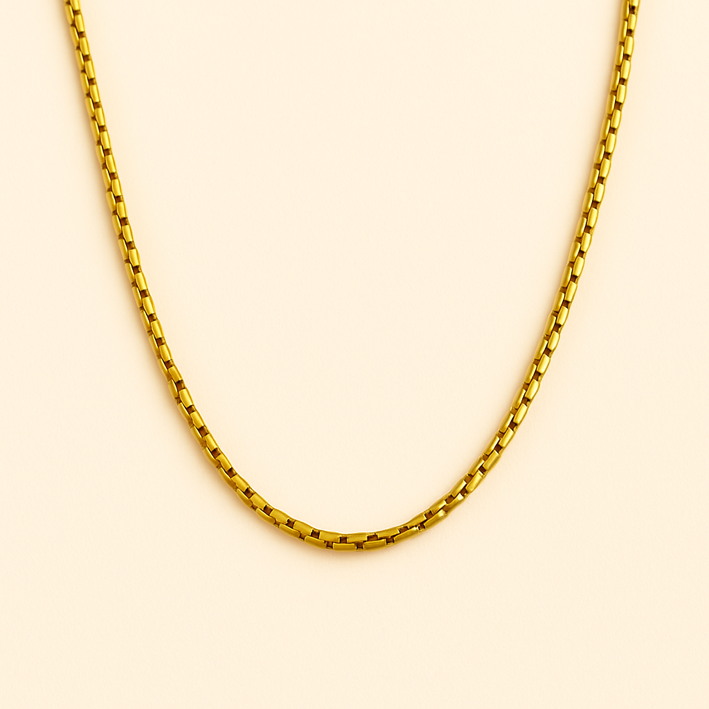Diamond Cut Box Chain - 18K Gold Plated : PDTTT068