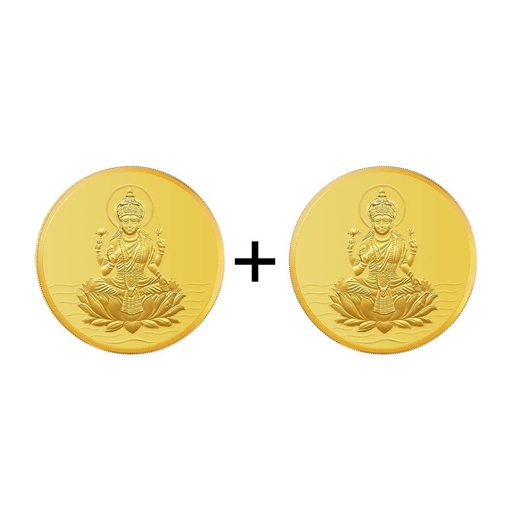 24Kt 5 + 5 Gm Lakshmi Gold Coin : SC0007-YG-C