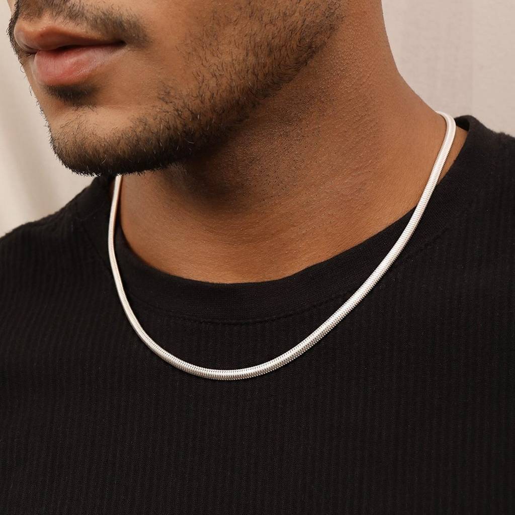 Elegant Men'S 925 Sterling Silver Snake Chain : M-CH-10072-20-4-S