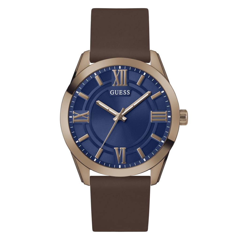 Guess Round 44Mm Blue Dial Analog Men Watch - Gw0894G3 : GW0894G3
