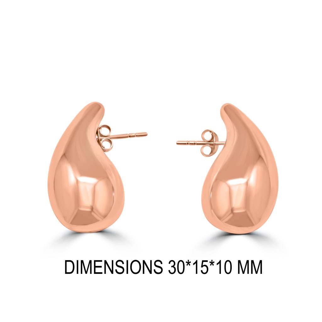 Sophisticated Sterling Silver Rose Gold Plated Drop Earrings For Timeless Elegance And Style : TWP1248