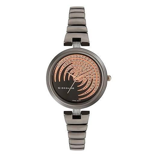 Analog Stylish | Trendy Watch For Women'S Water Resistant With Crystal Studded Dial And Unique Design Metal Strap W : C2196-33