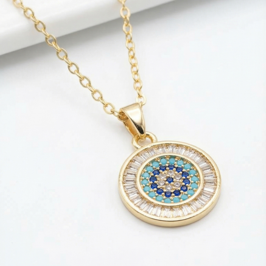Evil Eye Pendant Necklace For Women – Protective Eye Design With Elegant Minimal Finish | Premium Spiritual & Fas : 9188945722