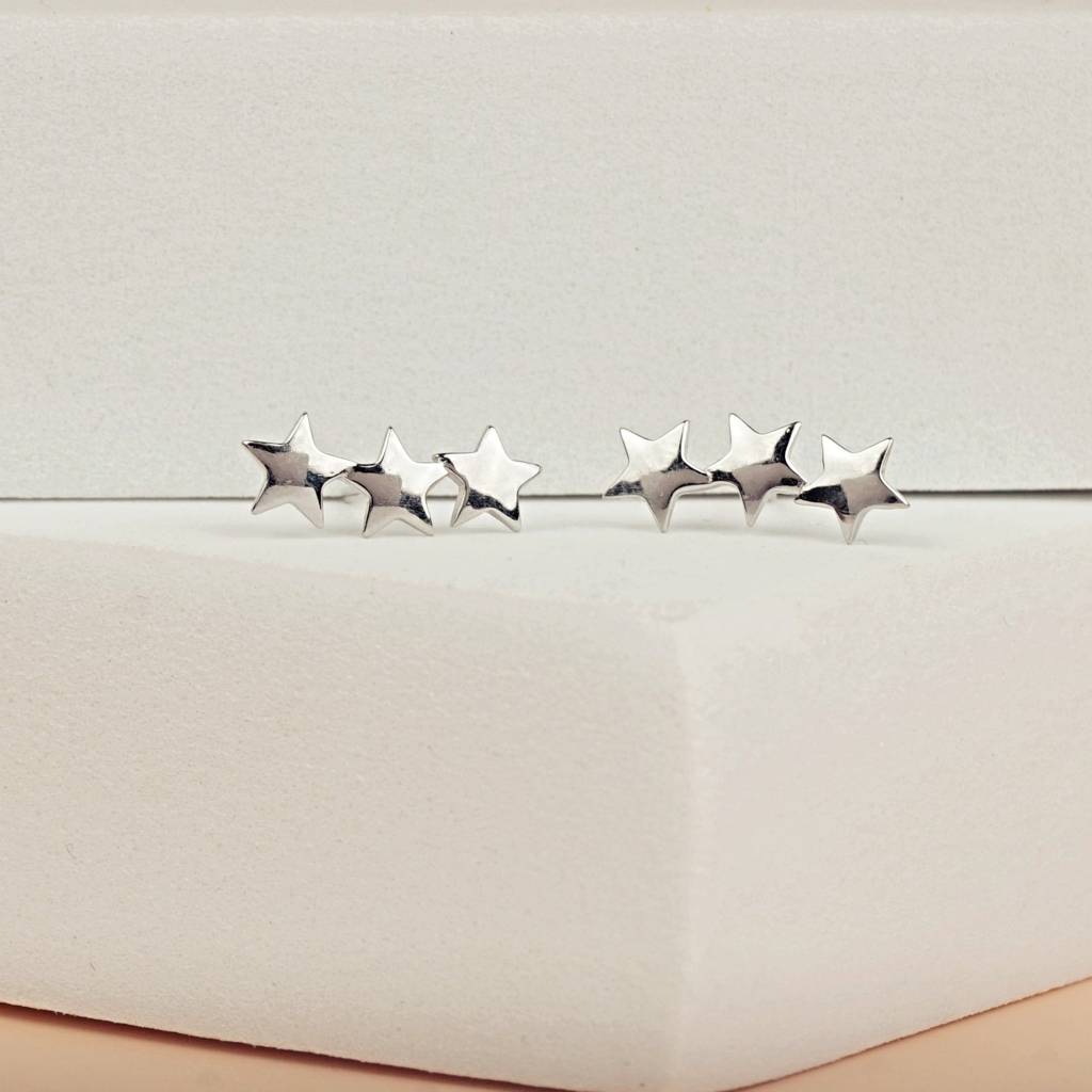 Sterling Silver Shooting Star Climber Earrings : ERS043