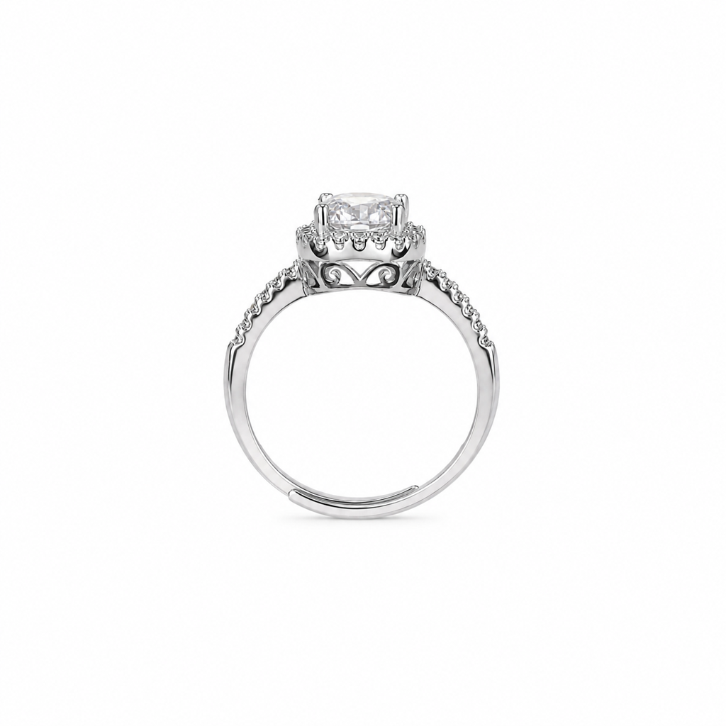 925 Silver Classic Sparkling Ring : LR23451