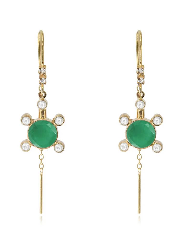 Silver Gulaabo Tortoise Sui Dhaga Earrings : U080SG009E1017