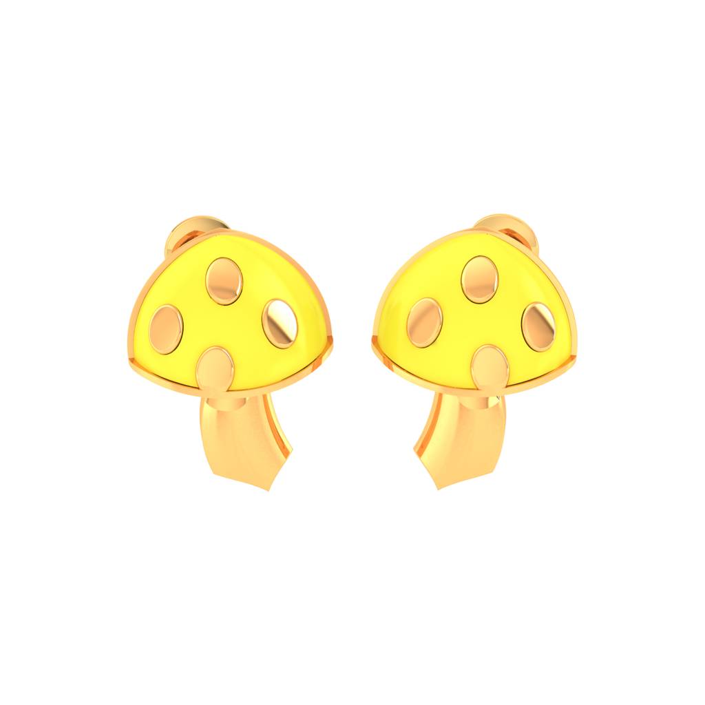 925 Pure Silver Mushroom Inspired Stud Earrings For Girls And Kids : TWP1306