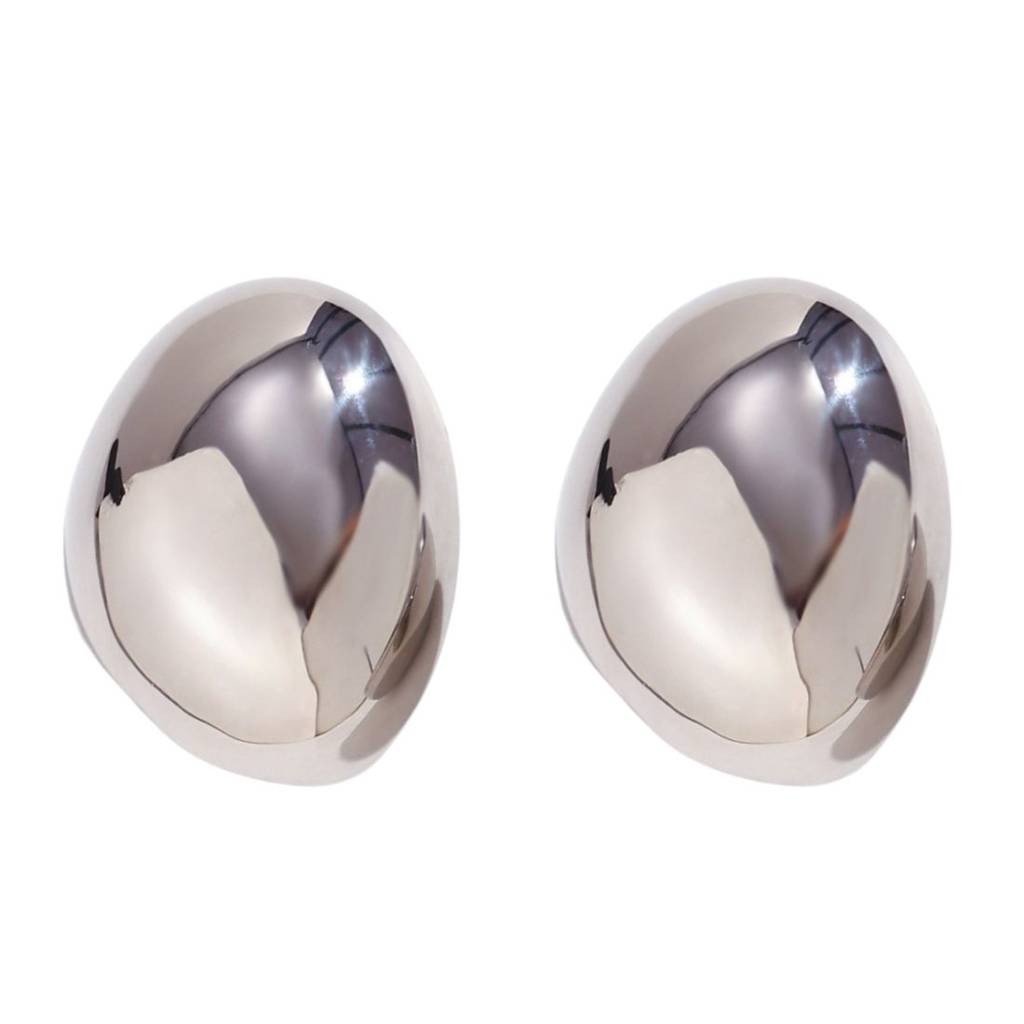 18K Plated Waterproof Antitarnish Dome Shaped Stud Earrings : AMG0624E3431S