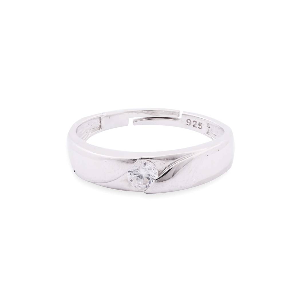 Silver Criss Cross Band For Men'S : ZLCPLR-1011-MW