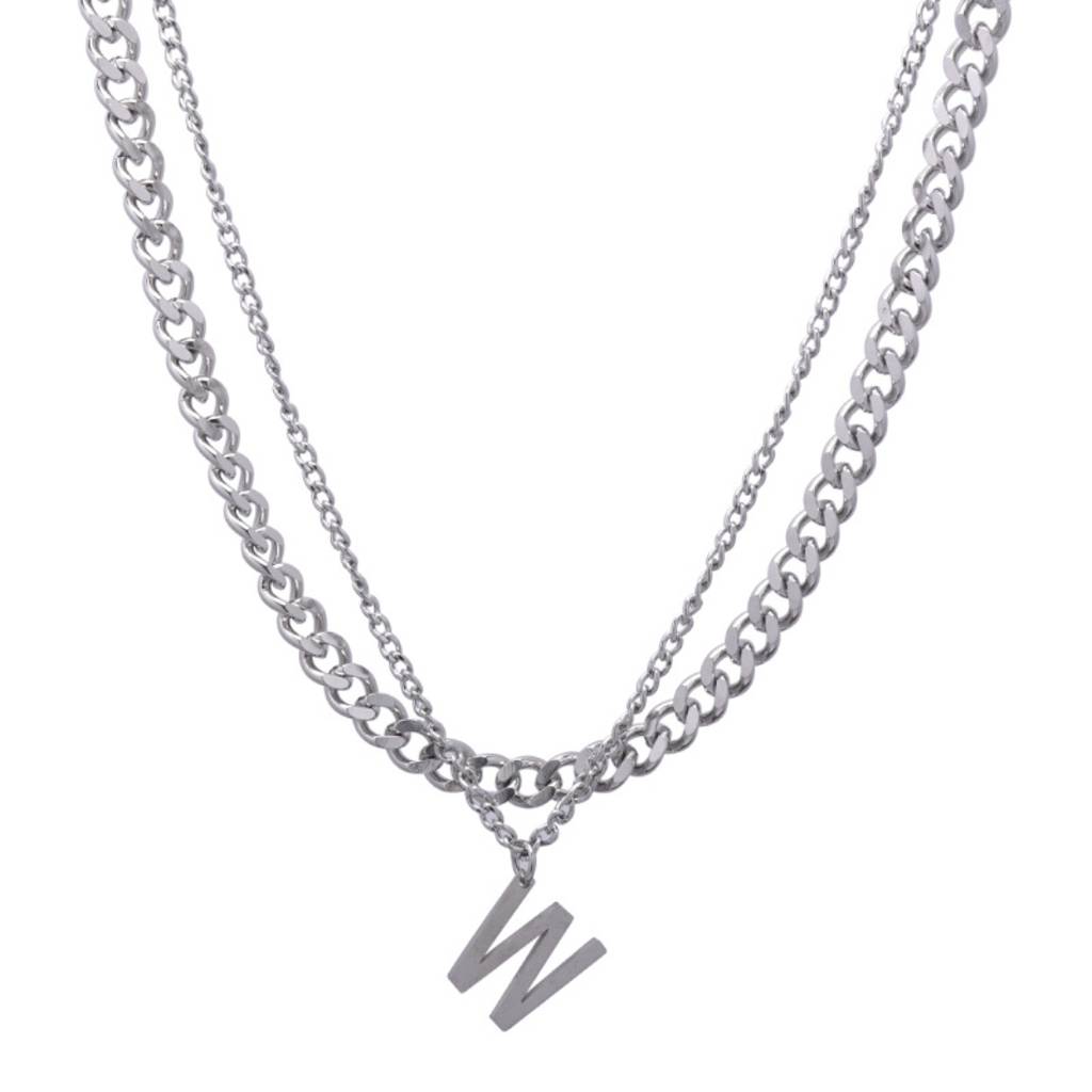Silver Plated Stainless Steel Maddison Chain W  Pendant Chain : ATO0624P002S