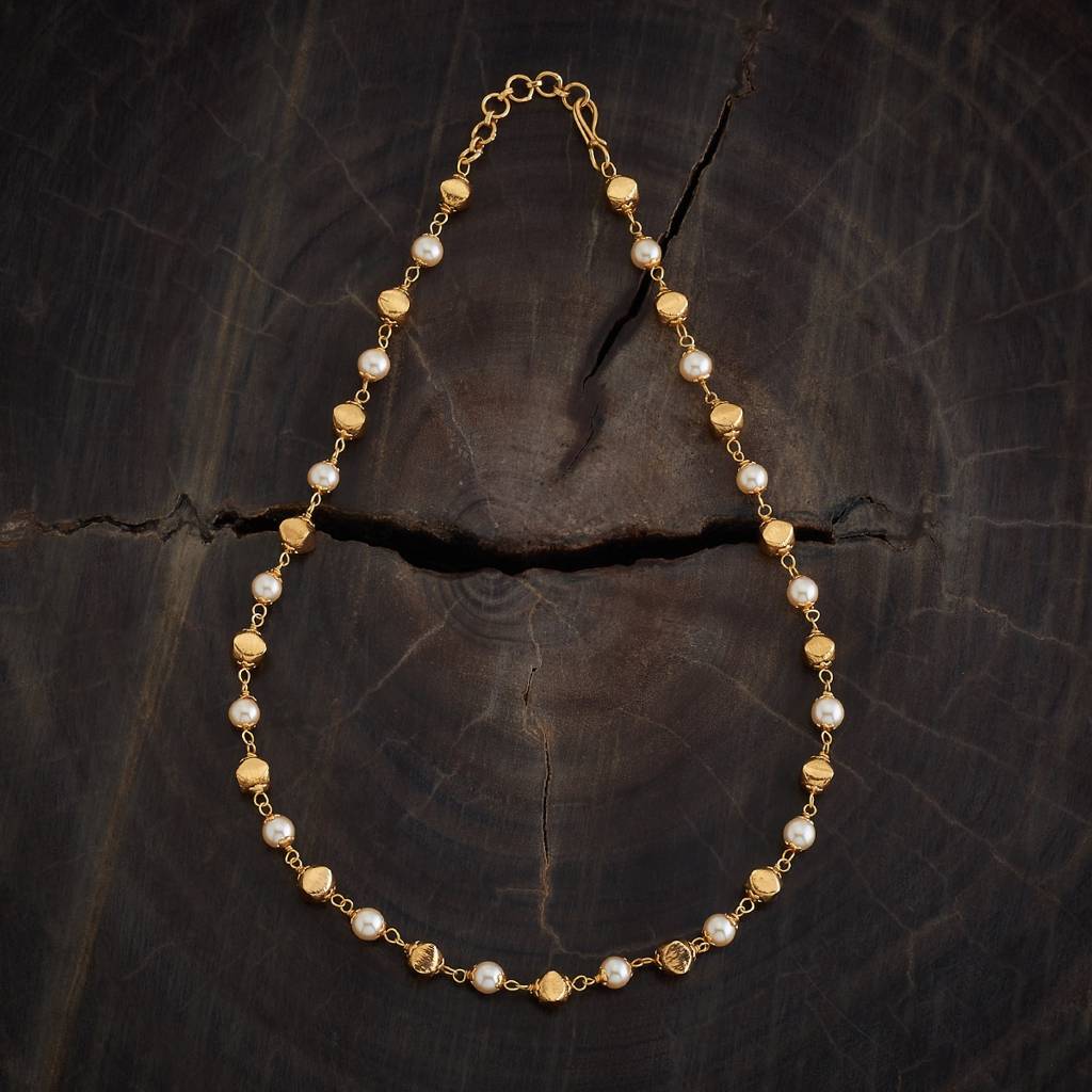 Pearl Gold Plated Antique Chain - 416500 : 416500