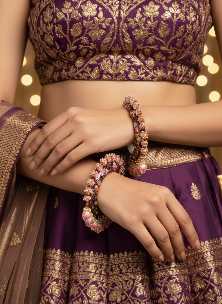 Firoza Kangan-E-Khushbu Meenakari Bangle Set : MEENABAN1665