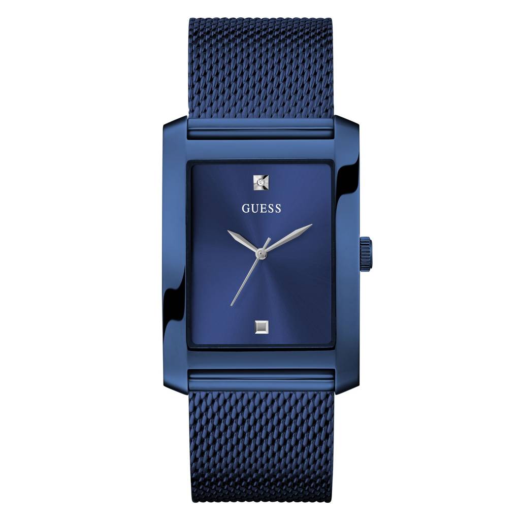 Guess Rectangle 34Mm Blue Dial Analog Men Watch - Gw0898G2 : GW0898G2