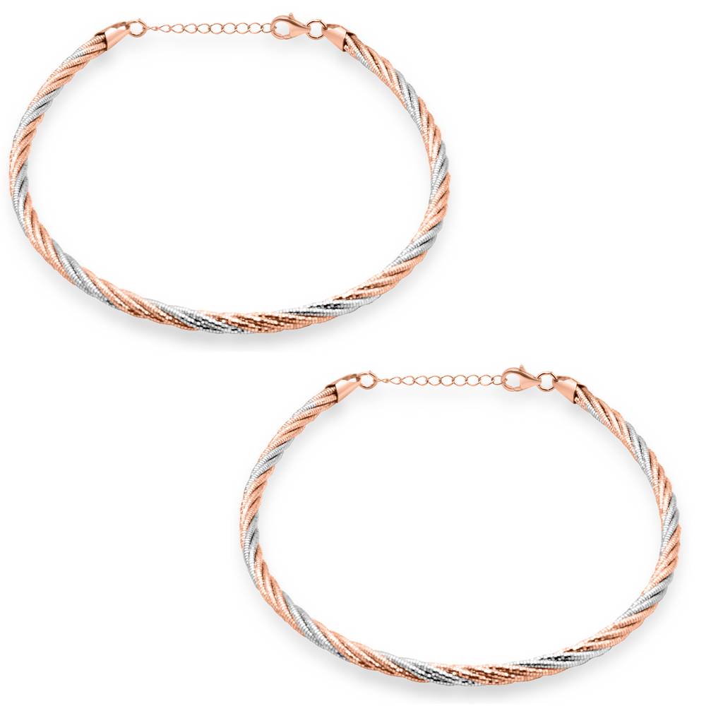 Elegant 925 Sterling Silver Link Anklet Designed For A Chic And Timeless Footwear Accent : AK1020