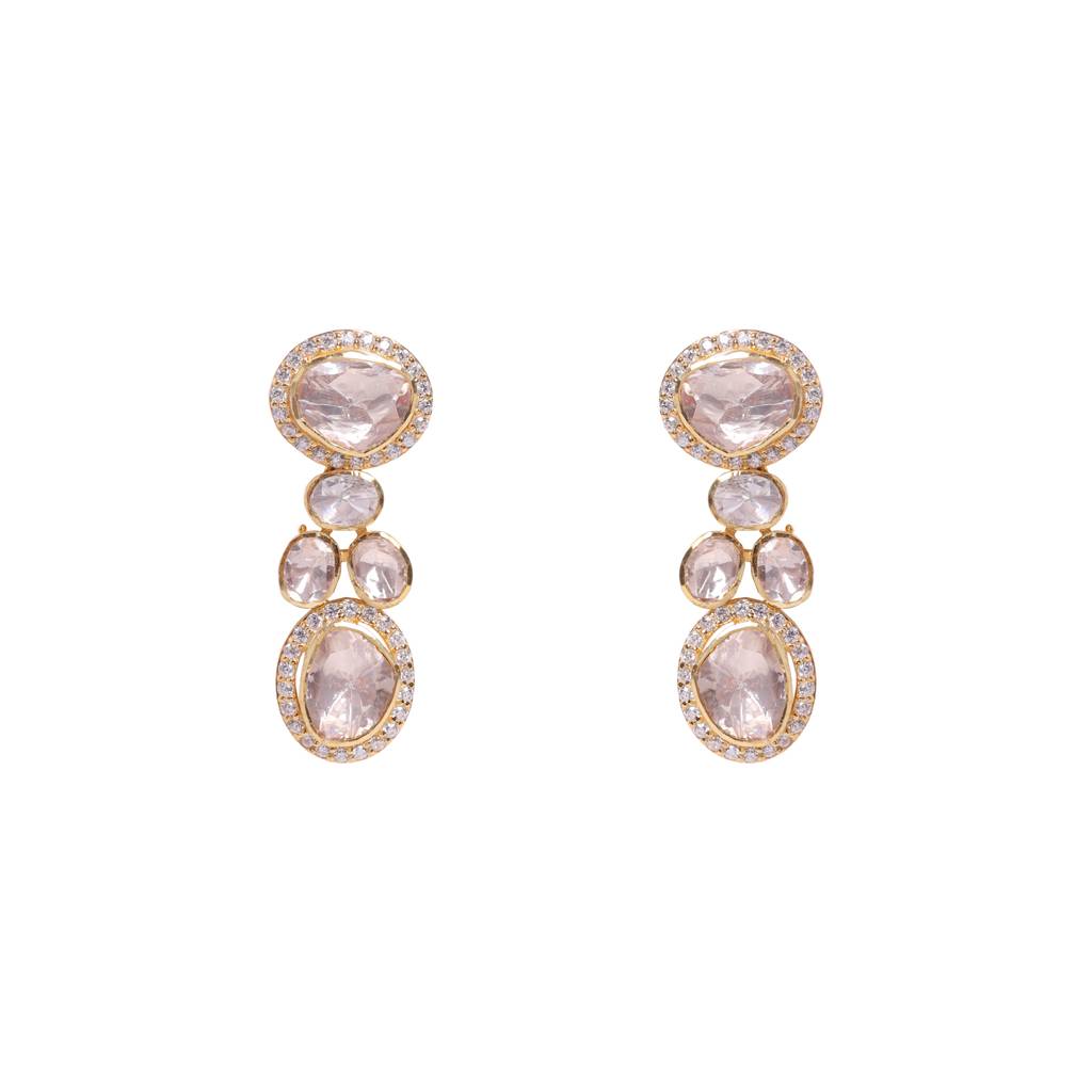 Moissanite Polki Kaari Earrings : PJ108