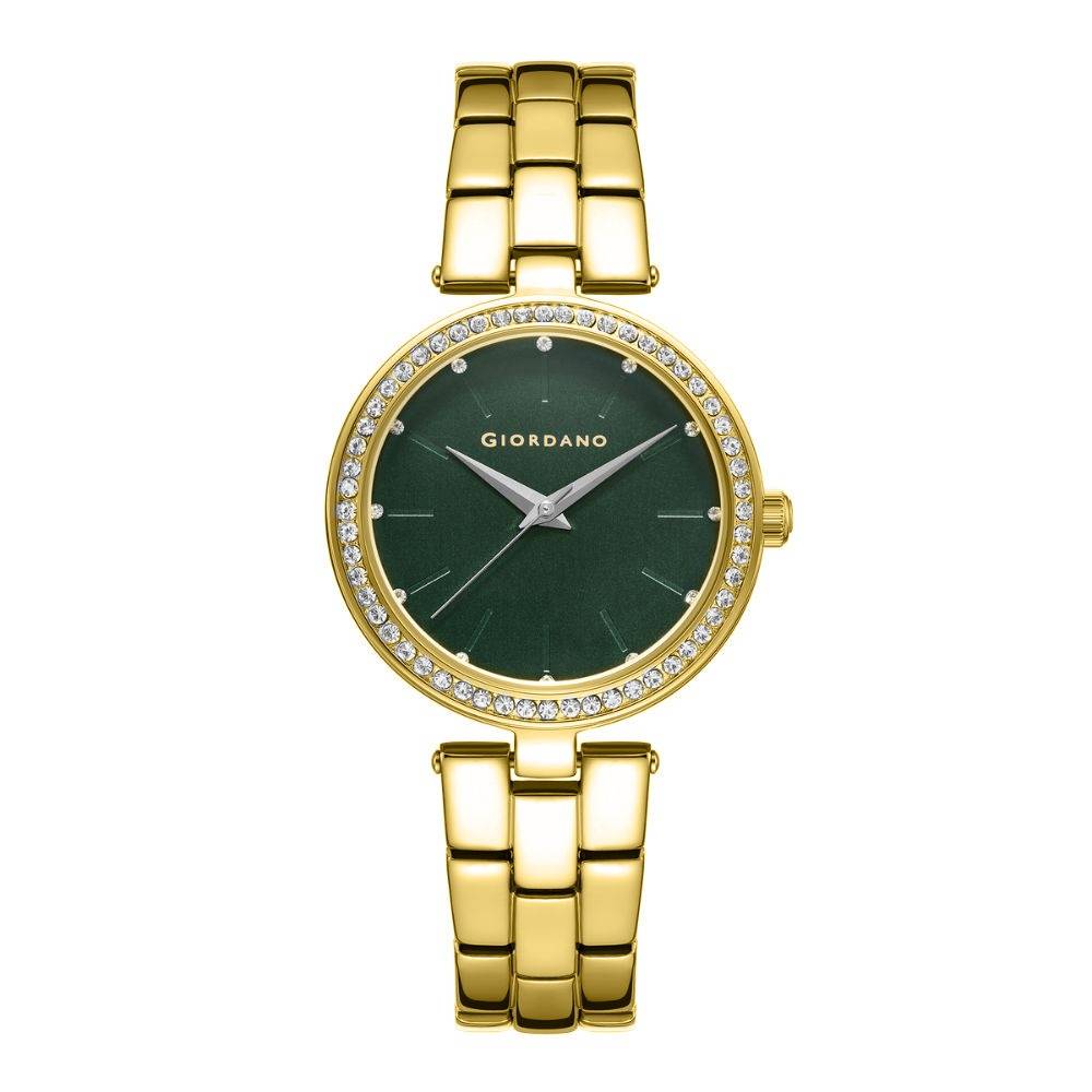 Analog Watch For Women With Diamond Studded Case And Metal Strap : A2079-66