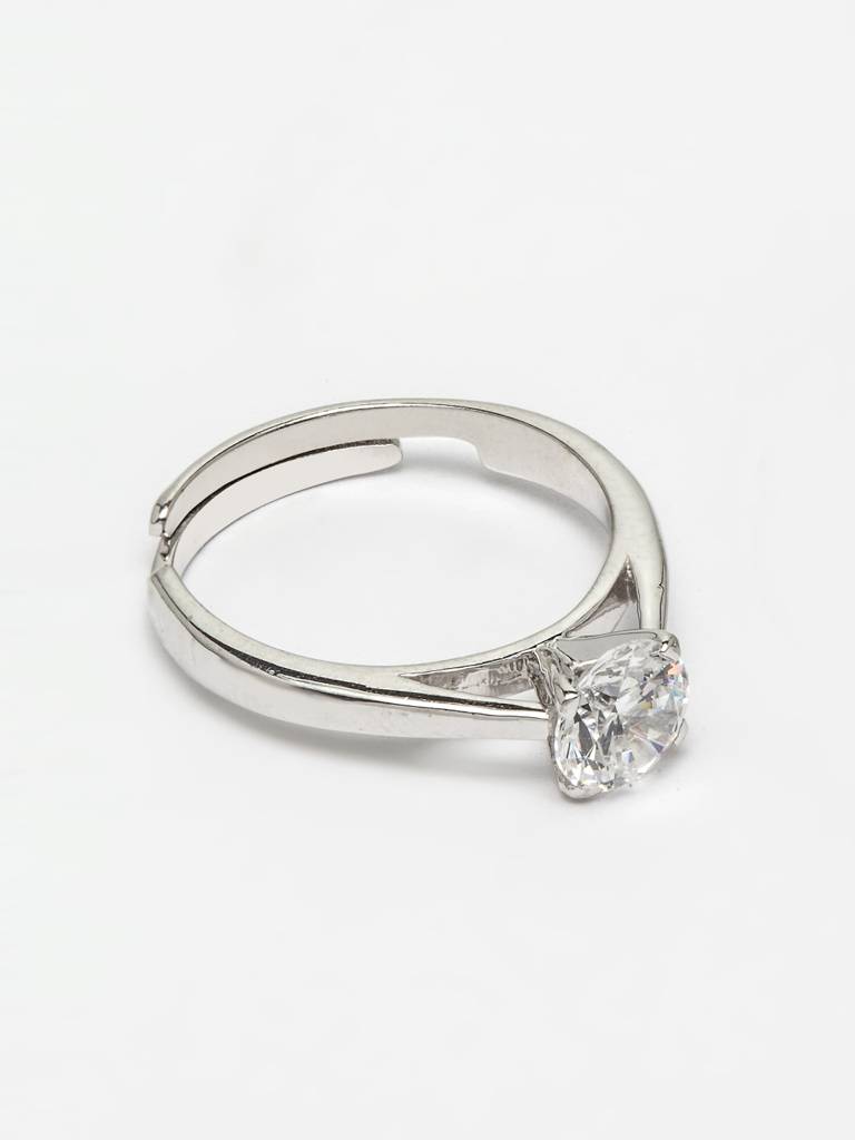 Pure 925 Sterling Silver Luca Adjustable Ring Gift For Women And Girls : CSCPLR2_F