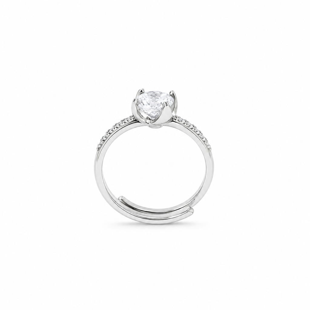 925 Silver Grace Solitaire Ring : LR23545