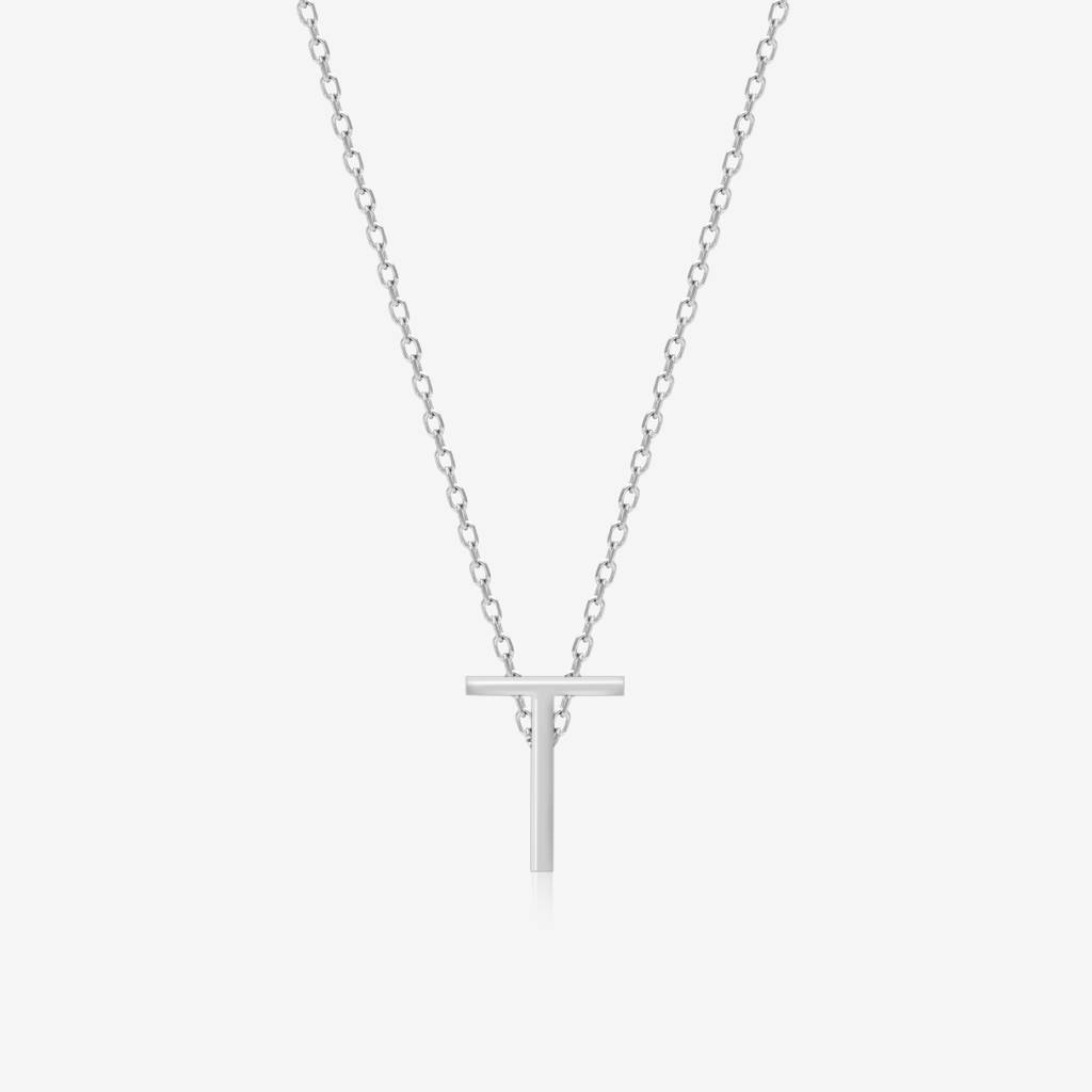 Timeless T Initial Necklace : JIN199