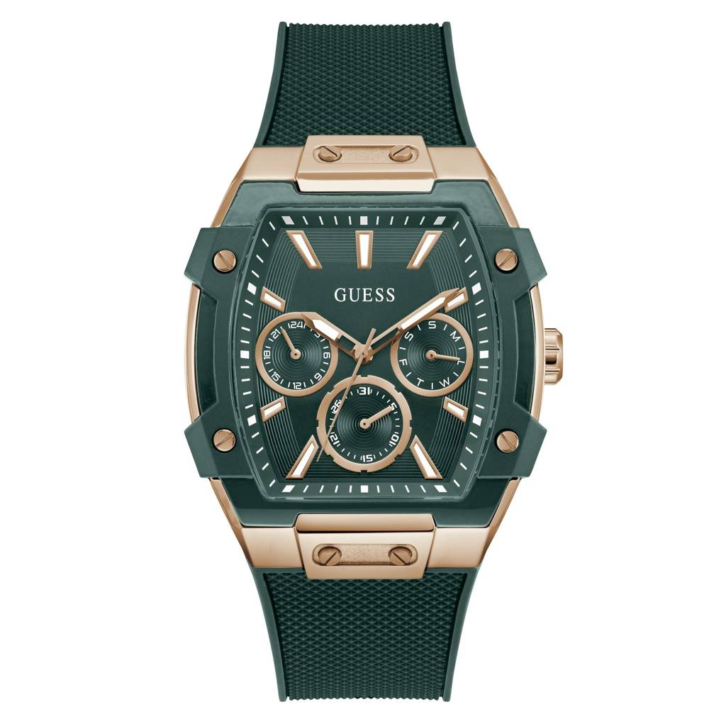 Guess Rectangle 44Mm Green Dial Analog Men Watch - Gw0956G6 · Eternz