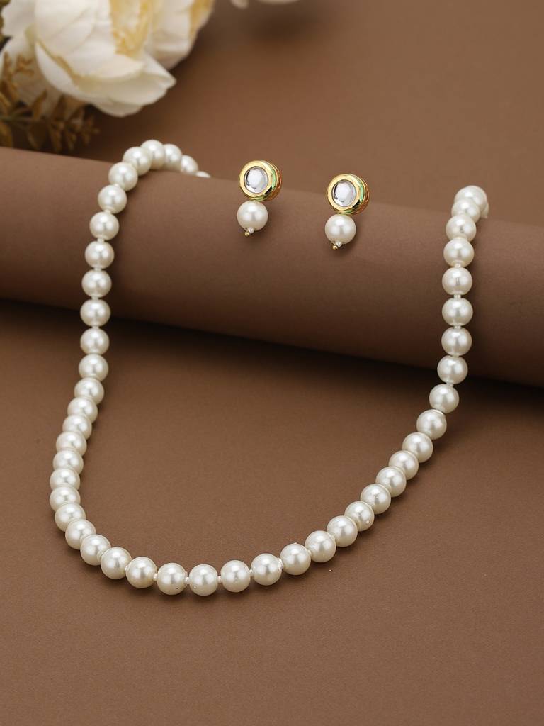 Gold Plated Timeless Pearl Set : FJS6305