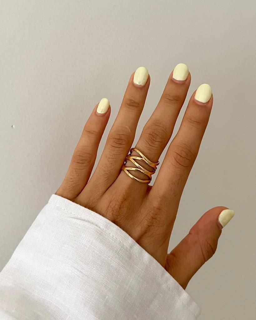 18K Gold Plated Ripple Ring : R47