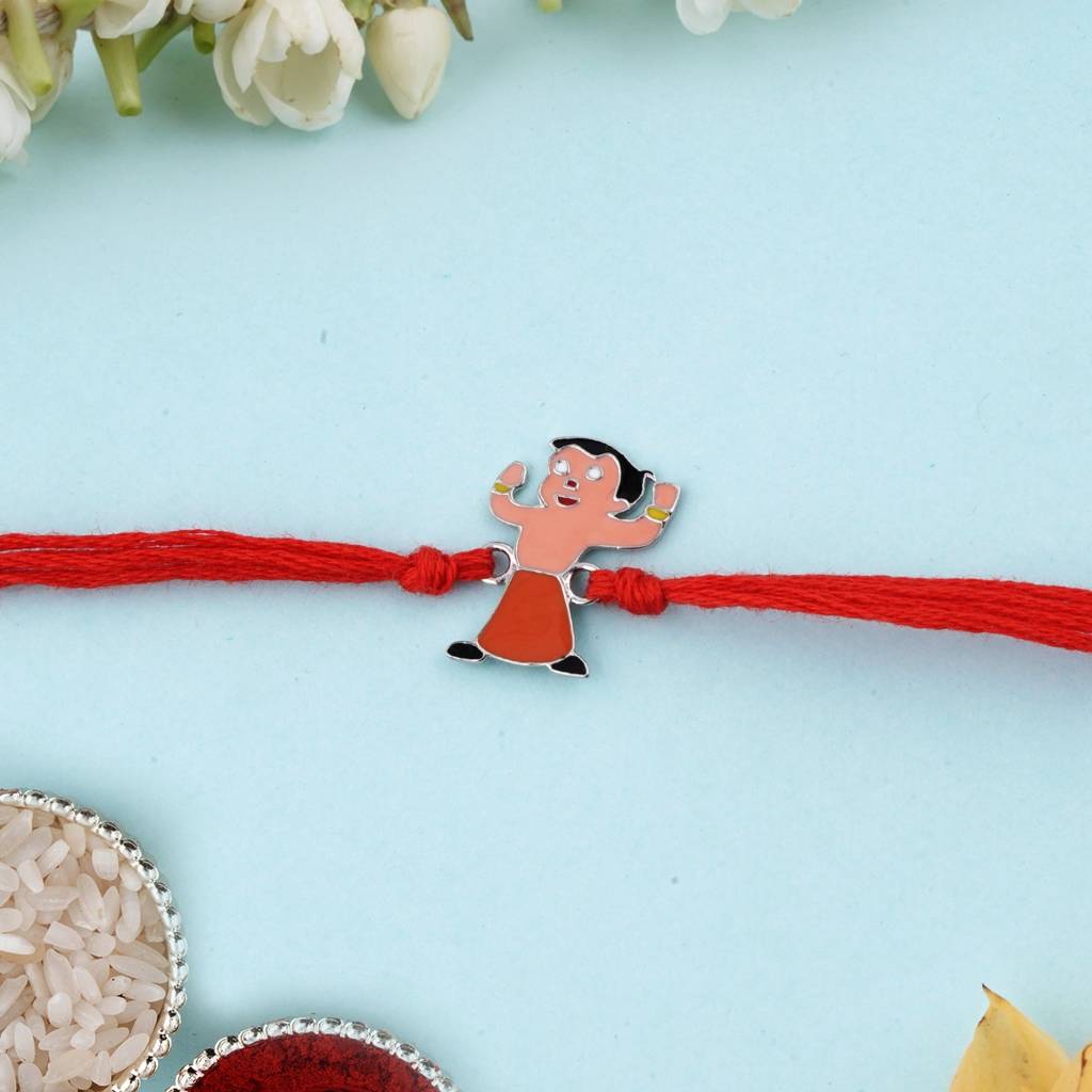 Silver Chota Bheem Rakhi For Kids : ZLRH-1008