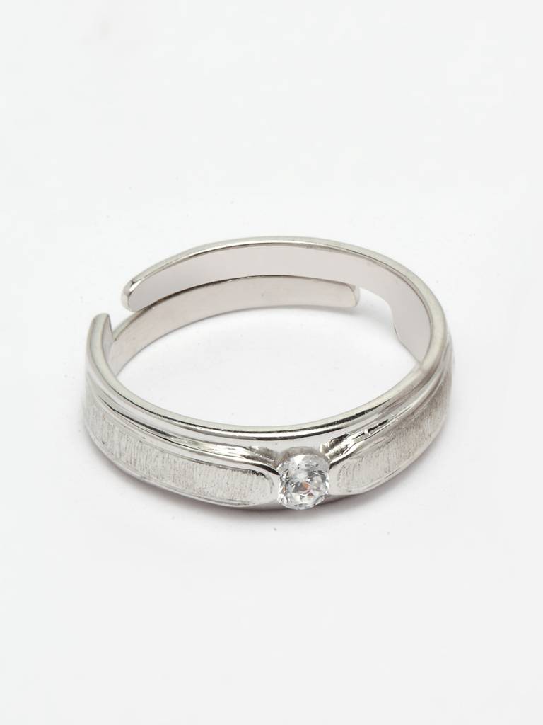 Pure 925 Sterling Silver Eternity Adjustable Ring Gift For Women And Girls : CSCPLR6_F