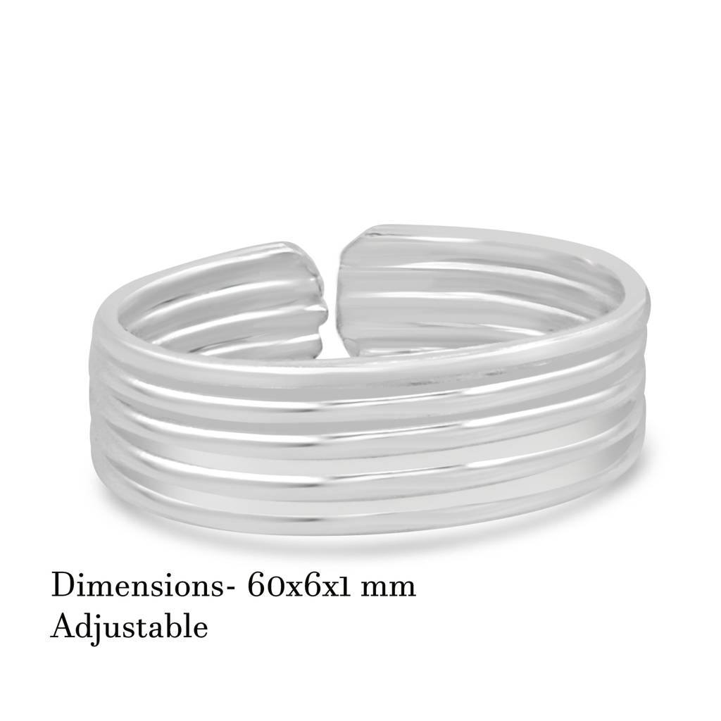 925 Pure Silver Traditional Toe Ring | Ethnic Silver Toe Ring : TOER1003
