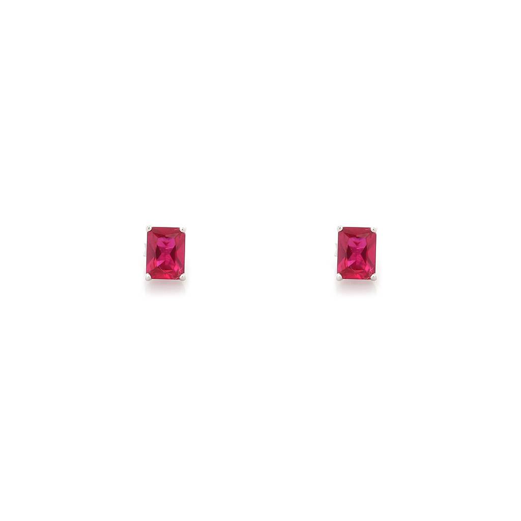 Iski Uski 925 Sterling Silver Alicia Ruby Drop Earrings