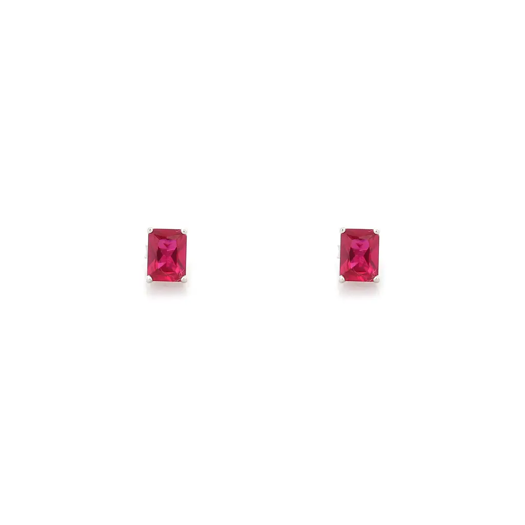 Iski Uski 925 Sterling Silver Alicia Ruby Drop Earrings