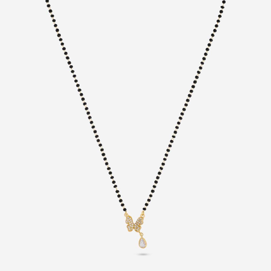 White Gold Plated - Casual Wear Zircon Mangalsutra - 455378 : 455378