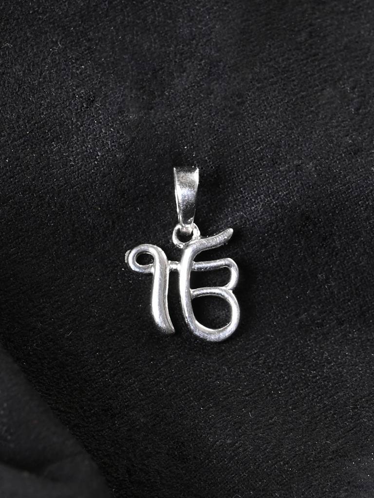 925 Silver Platinum Plated Ek Onkar Religious Men Pendant Without Chain Gift For Men & Boys : CSMNP7_NOCHAIN