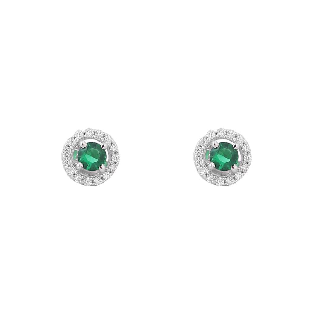 Iski Uski 925 Sterling Silver Evara Emerald Drop Earrings