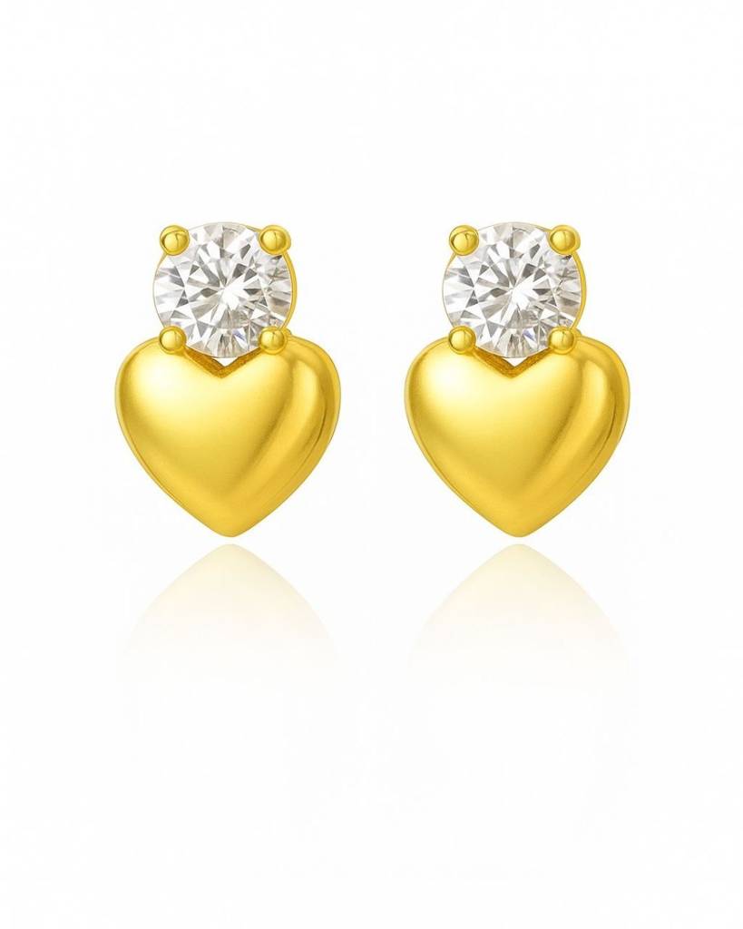 Sweet Heart Diamond Studs : CJLX205737501AZ