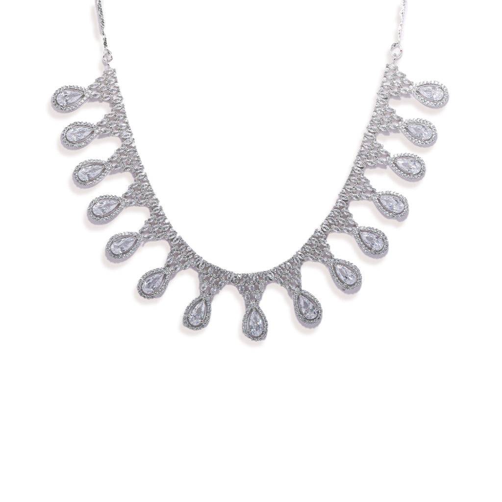 Glowing Droplet Necklace (White) : NRO26