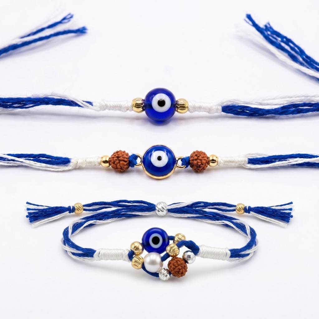 Eternz Certified Jewellery - DIORINEvil Eye Rakhi Combo For Brother