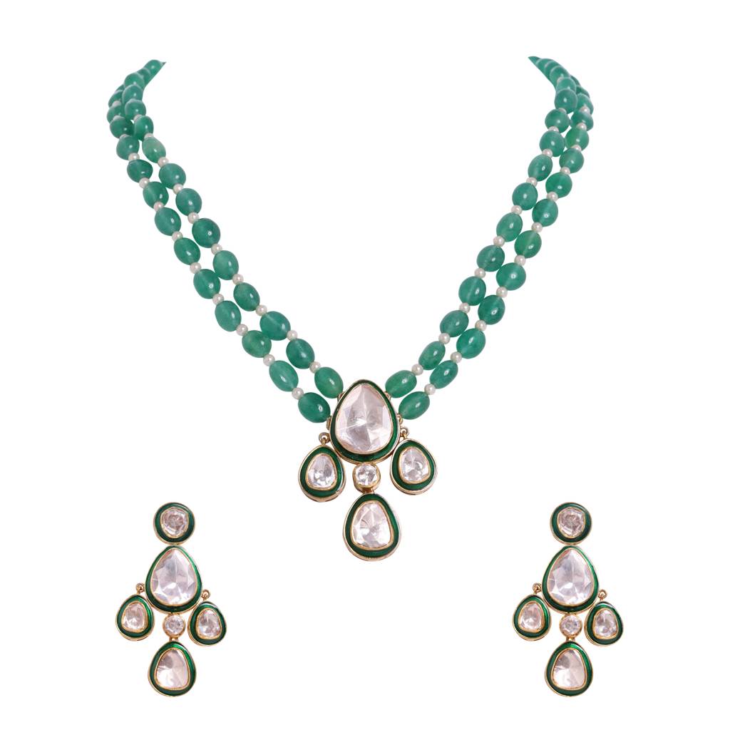 Moissanite Polki Necklace Set 6 : PJ120