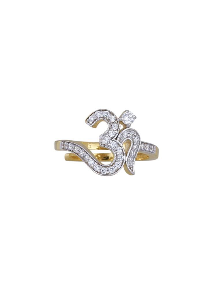 925 Silver Om Ring : CSR30