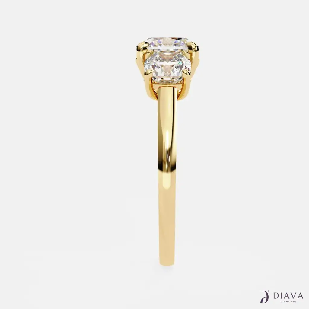 3-Stone Cushion Ring : 3-StoneCushionRing