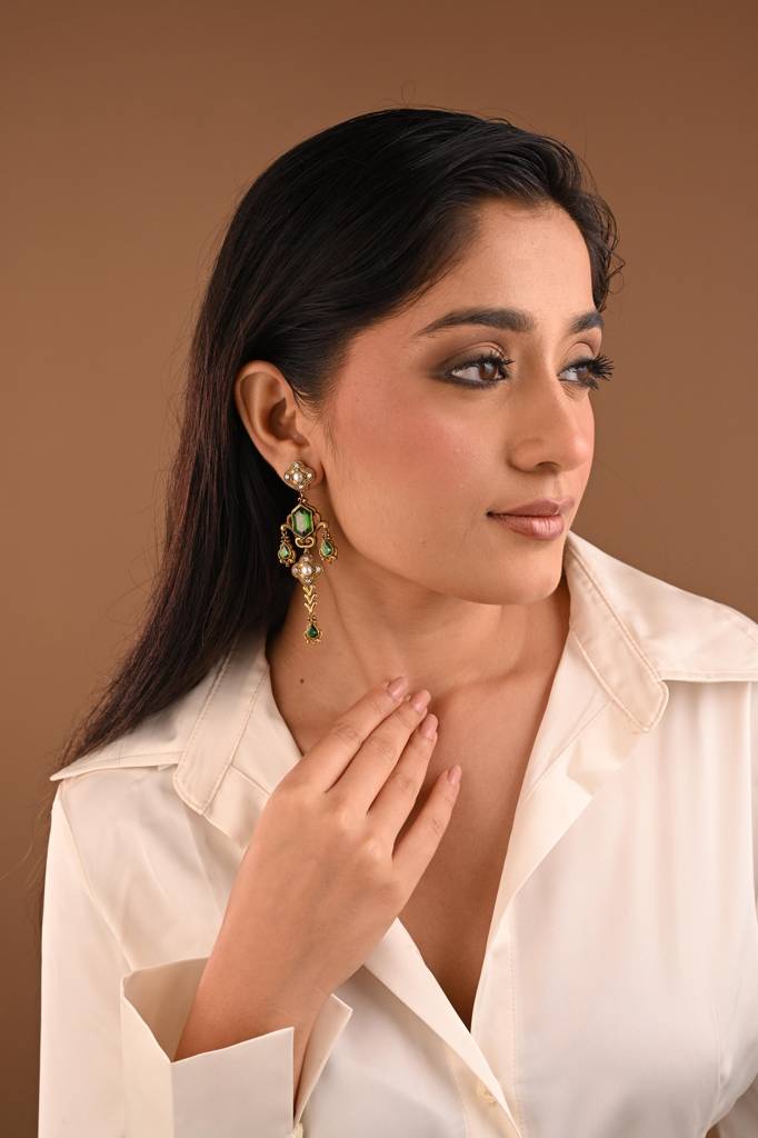 Emrald Luster Drop : LJ084LusterDropGreen