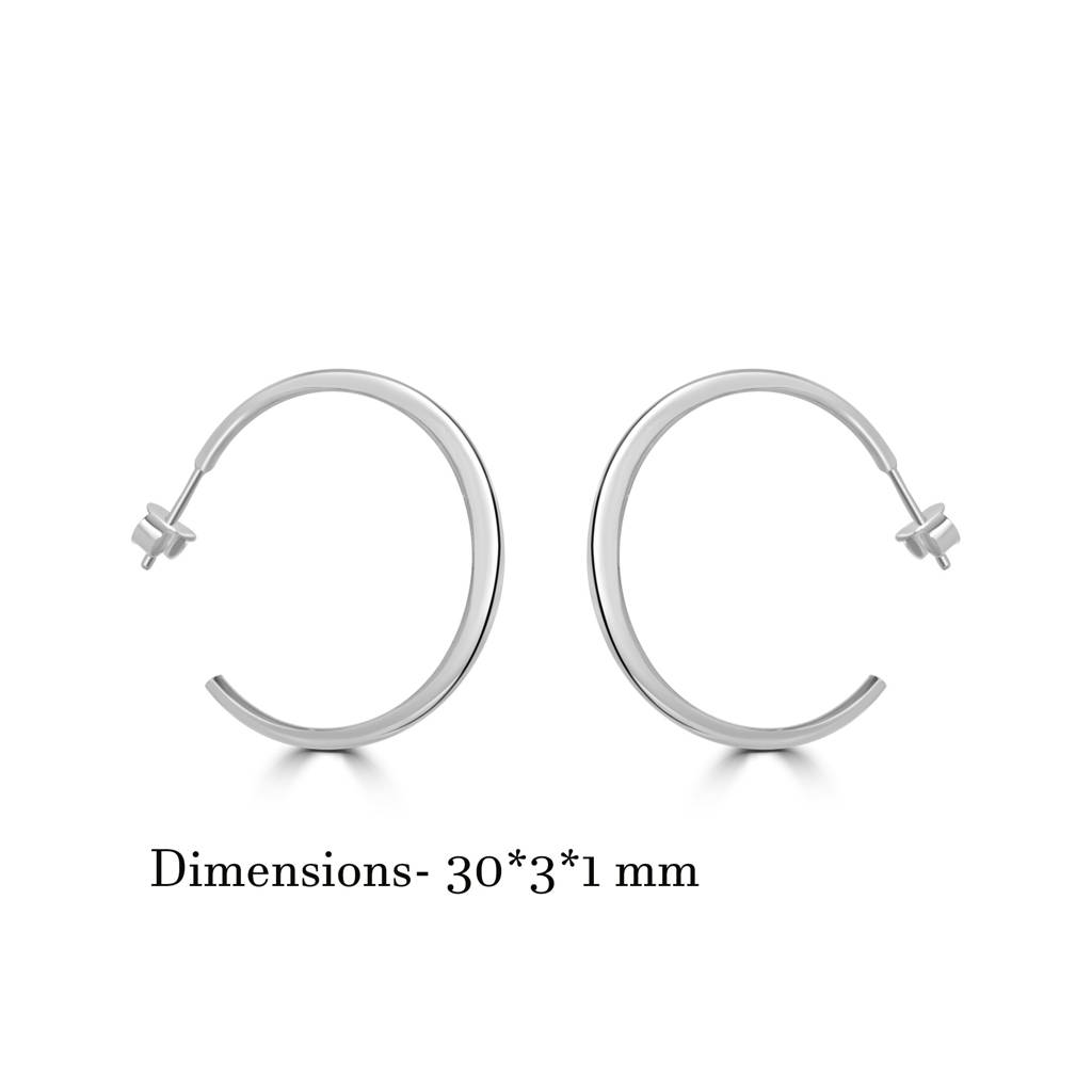 925 Pure Silver Gorgeous Hoop Earrings : TWP1204